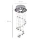 image 7 of HOMCOM Crystal Ceiling Light Chandelier Spiral Rain Drop Pendant Lamp Metal