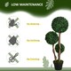 image 5 of HOMCOM Artificial Plant Boxwood Ball Topiary Tree Indoor Outdoor, 90cm