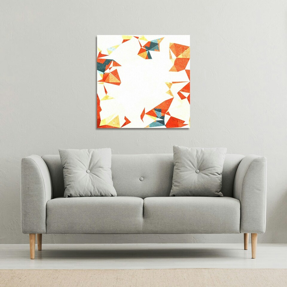 image 1 of Autumn Geometric (Canvas Print) 61 x 61 x 4cm