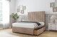 image 3 of Sloomy Kansas Mink Naples Divan Bed With Mattress No Drawers With 54" Floor Standing Headboard 5' King | Brown | Mink | King | 1