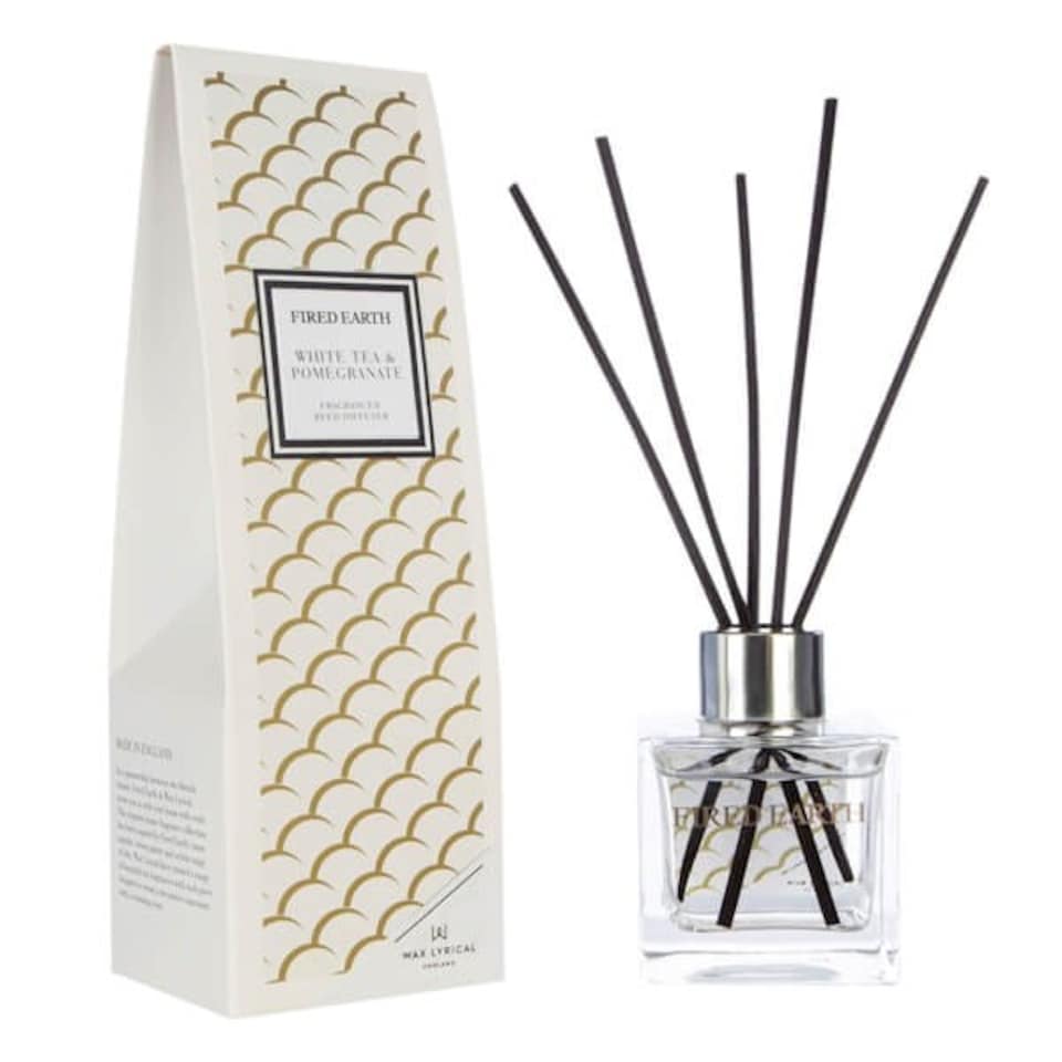 image 1 of Fired Earth by Wax Lyrical Reed Diffuser 180ml White Tea & Pomegranate