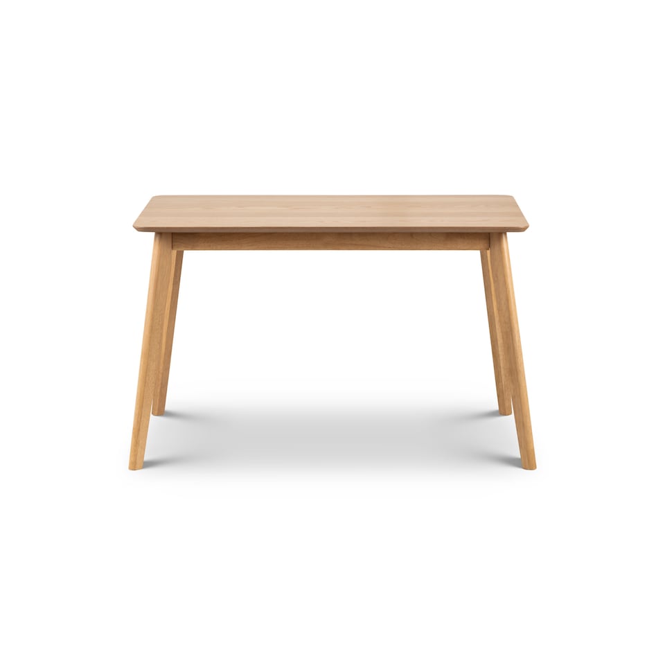 image 1 of Boden Oak Veneer Rectangular Table With Tapered Legs