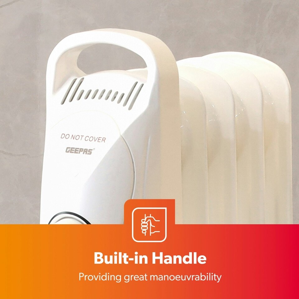 image 1 of GEEPAS Mini Oil Filled Radiator Heater 450W, 5 Fin