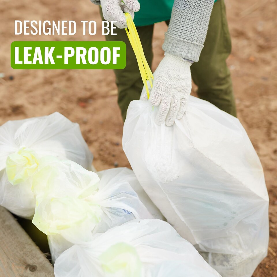 image 1 of Ecobag Extra Strong Lemon Scented Kitchen Drawstring Bin Liners Tear Resistant