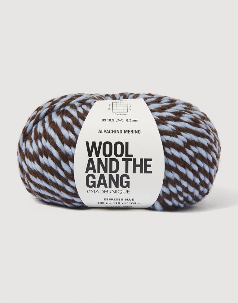 Wool and the Gang Brown Alpachino Merino Twist Chunky Yarn For Crochet, Knitting - per 100 gram ball