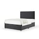 image 1 of Super Ortho Orthopaedic Graphite Plush Velvet Divan Set And Valencia Headboard Double