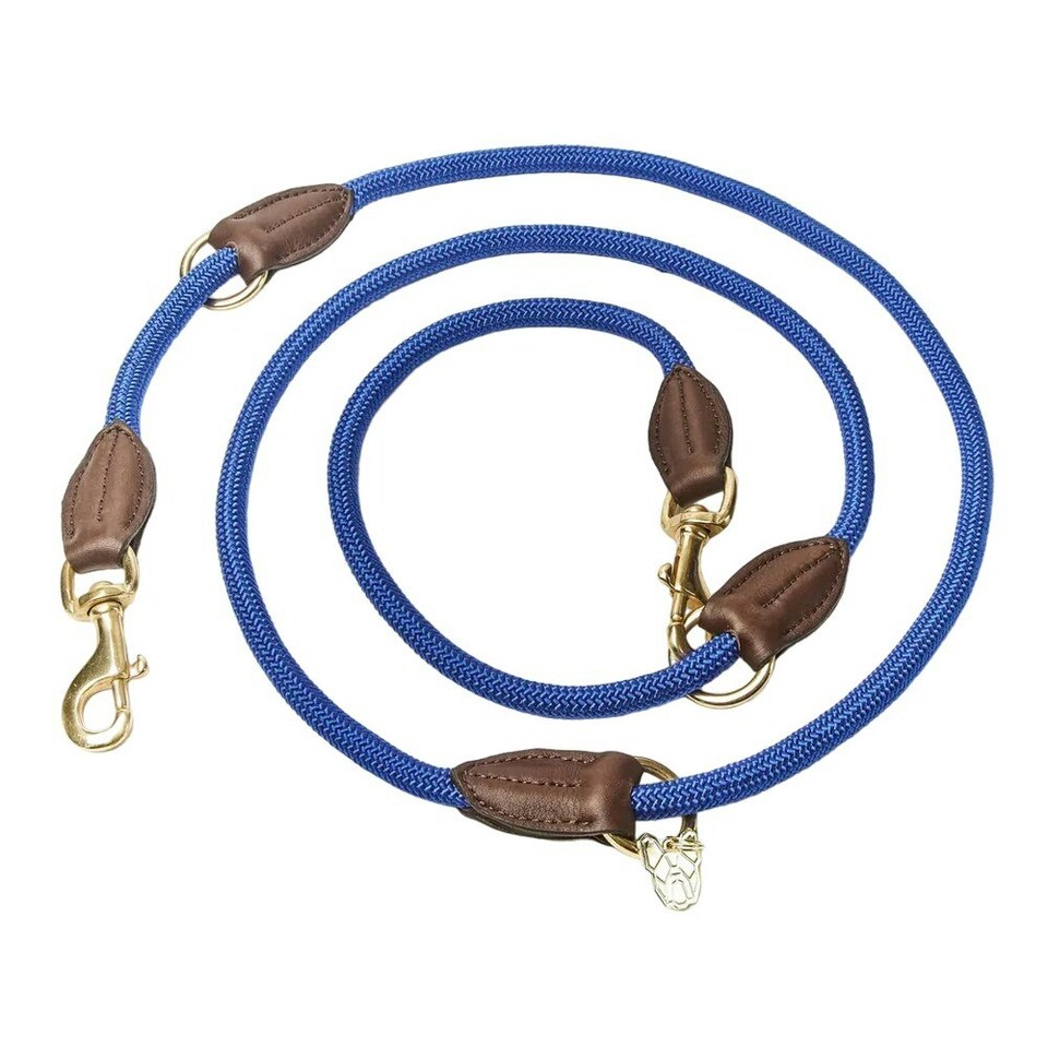 Digby & Fox Leather Dog Lead - Blue - One Size