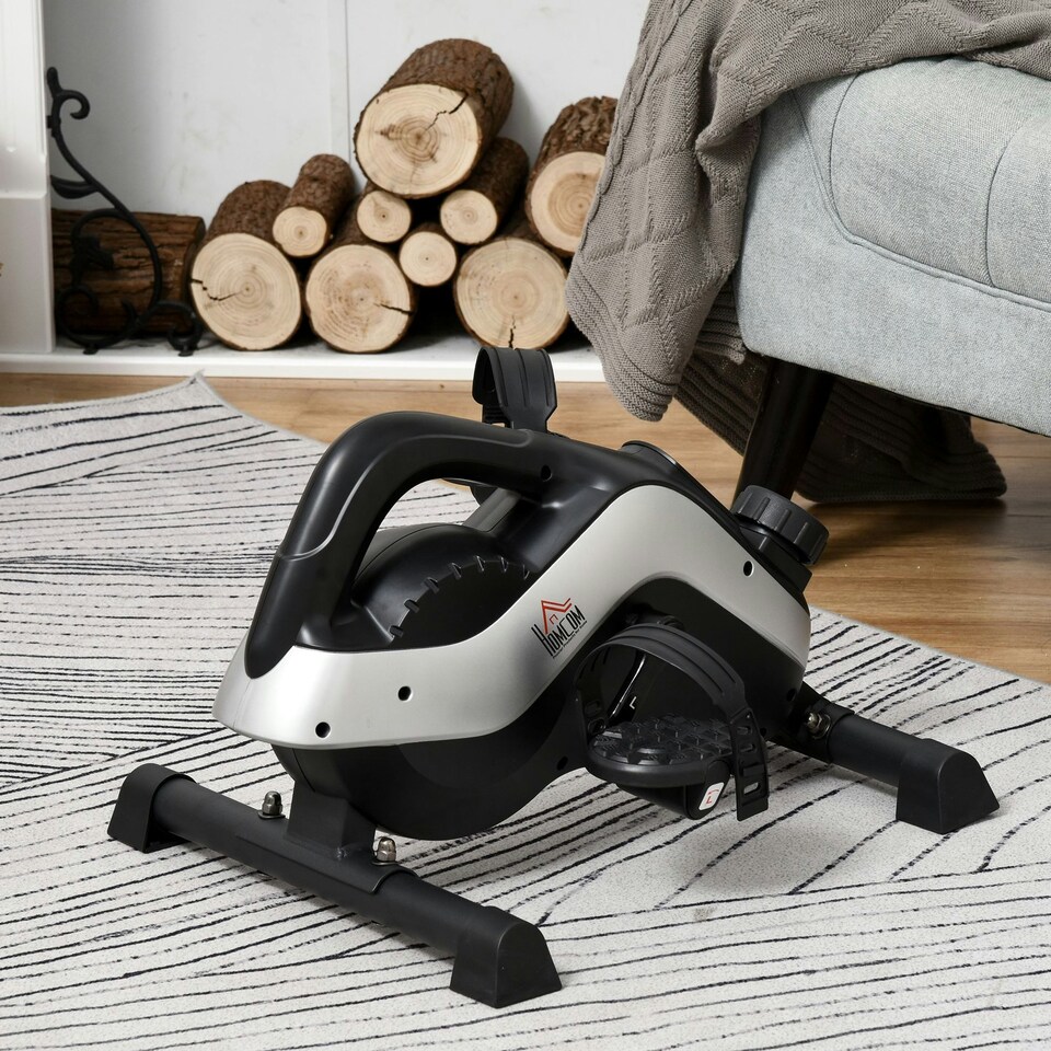 image 1 of HOMCOM Mini Exercise Bike 8 Levels Magnetic Resistance Leg Fitness LCD Display