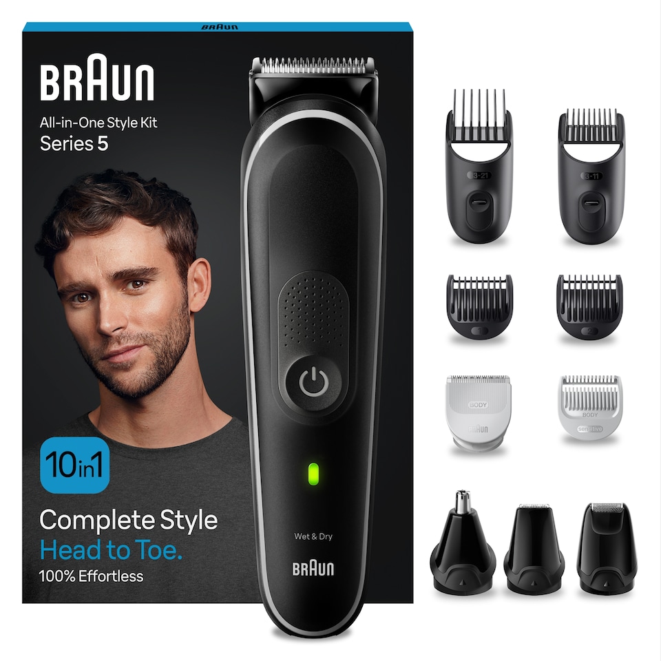 image 1 of Braun All-In-One Style Kit Series 5 MGK5440, 10-in-1 Kit For Beard, Hair, Manscaping & More