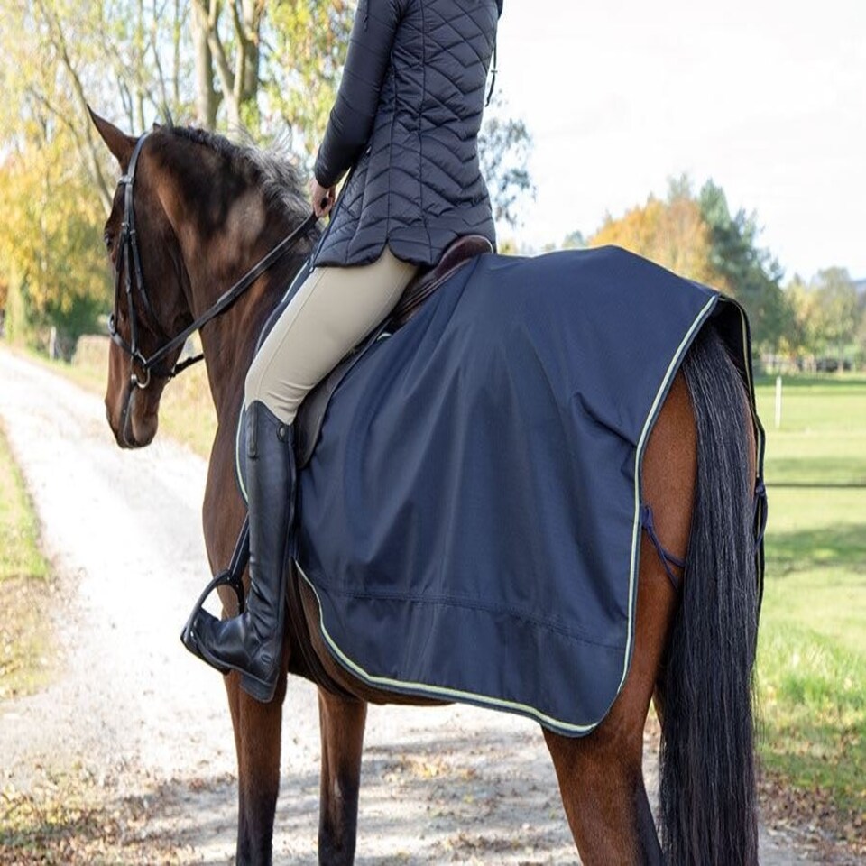 image 1 of Shires Tempest Original Waterproof Exercise Sht Blue | Size: 4ft 6
Colour: Navy Blue