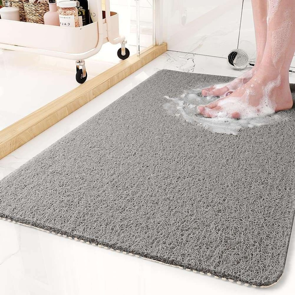 image 1 of Spaghetti Anti Slip Loofah Shower/Bath Mat 100cm x 40cm