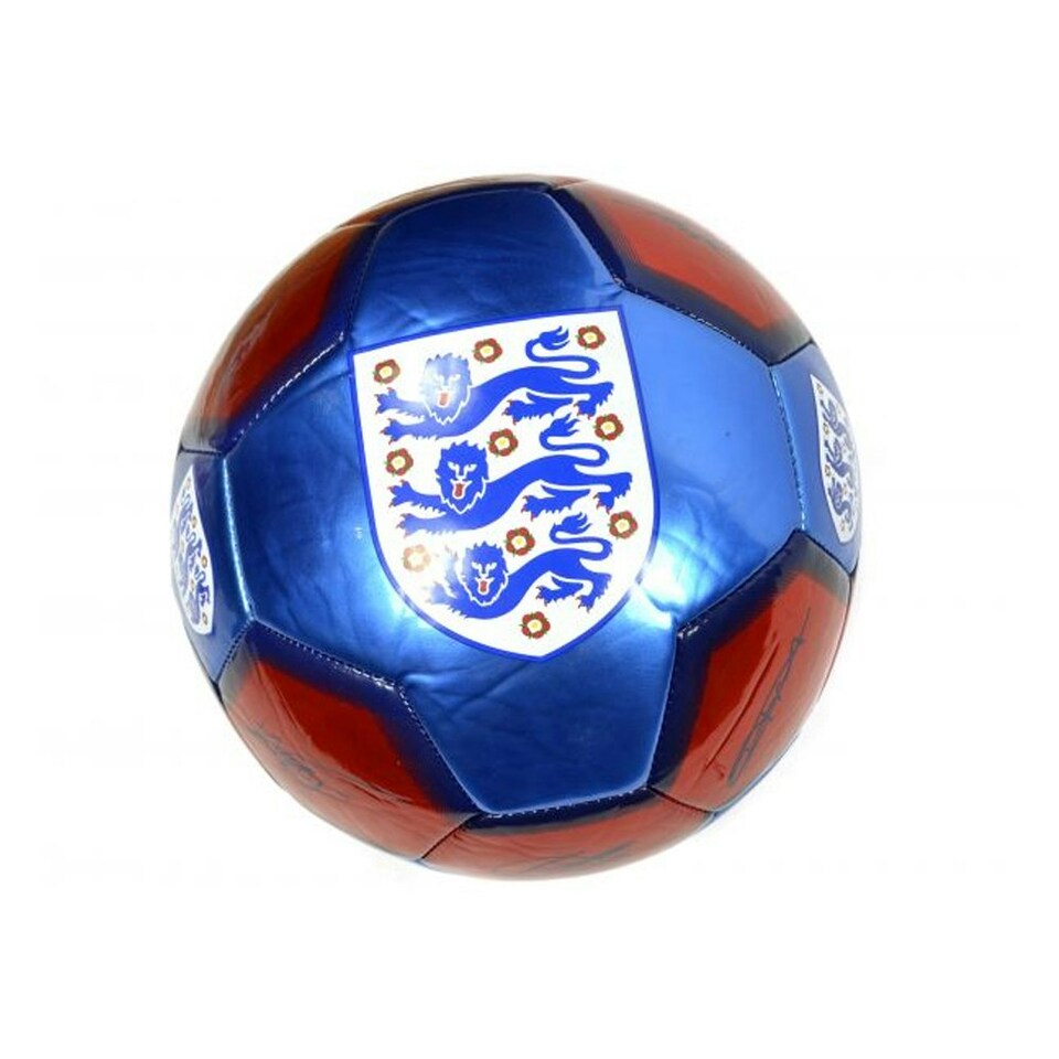 image 1 of England FA Come On England Signature Metallic Football - Red/Blue - 5