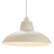 image 2 of Industrial Retro Designed Matt Cream Curved Metal Ceiling Pendant Light Shade | Cream | Cream | 1