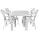 image 7 of Resol Olot 4 Seater Dining Set - White | White | White