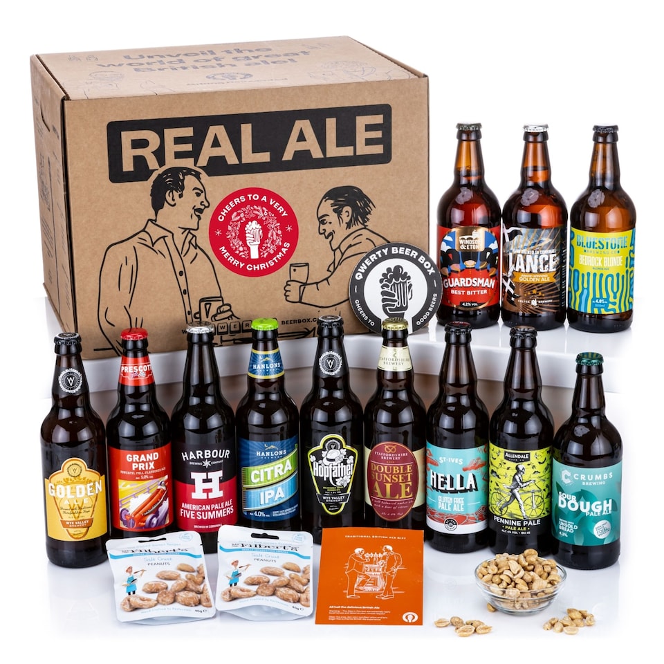 image 1 of QWERTY Beer Box Merry Christmas Real Ale Beer Gift Experience