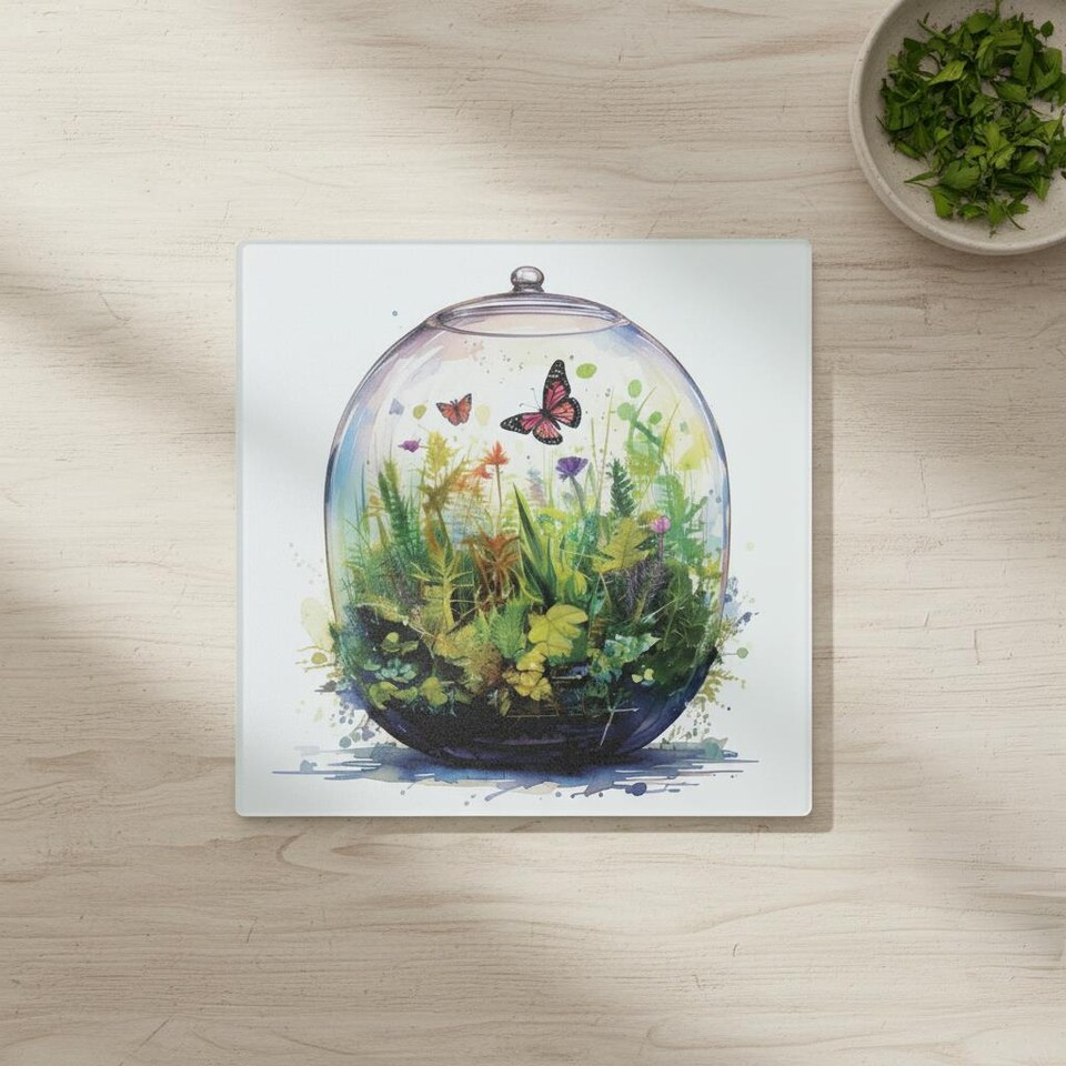 image 1 of Plant Terrarium Glass Hot Pot Stand - Heat Resistant Non-Slip Trivet