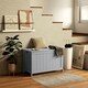 image 2 of HOMCOM Storage Chest with 2 Safety Hinges, Modern Storage Bench, Grey