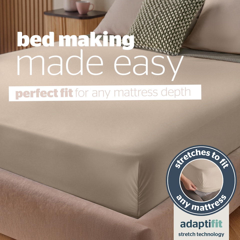 image 1 of Silentnight Supersoft Perfect Fit Fitted Sheet, Natural