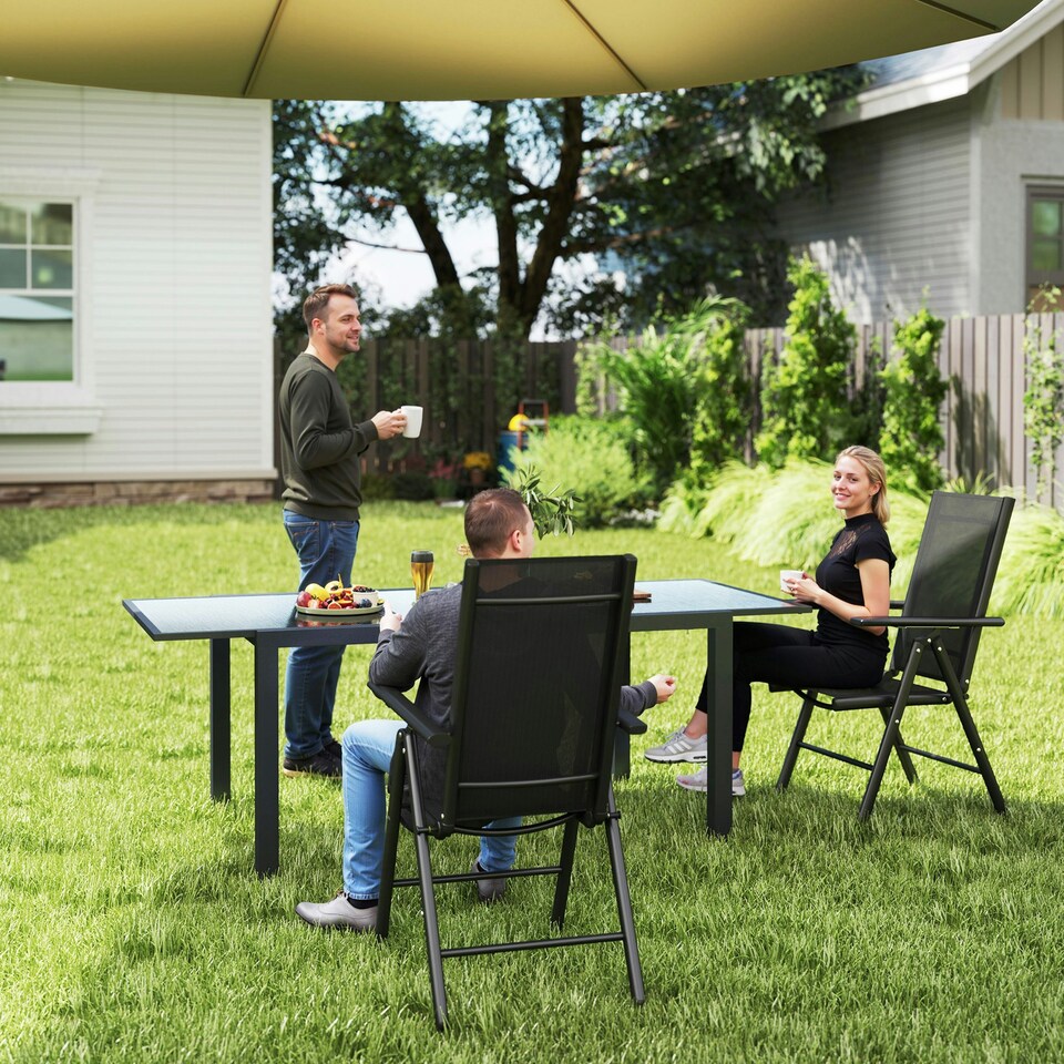 image 1 of Outsunny 2PCS Folding Chair w/ Breathable Mesh Back and Seat | Grey | Light Grey | One Size