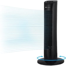 31 inch Oscillating Tower Fan with Aroma Function Black