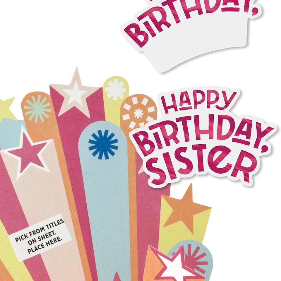 image 1 of Paper Wonder Pick a Title Customizable Pop Up Birthday Card for Her Sister Niece Goddaughter Great Granddaughter