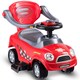 image 2 of COSTWAY 3 in 1 Convertible Baby Stroller Ride on Car Red