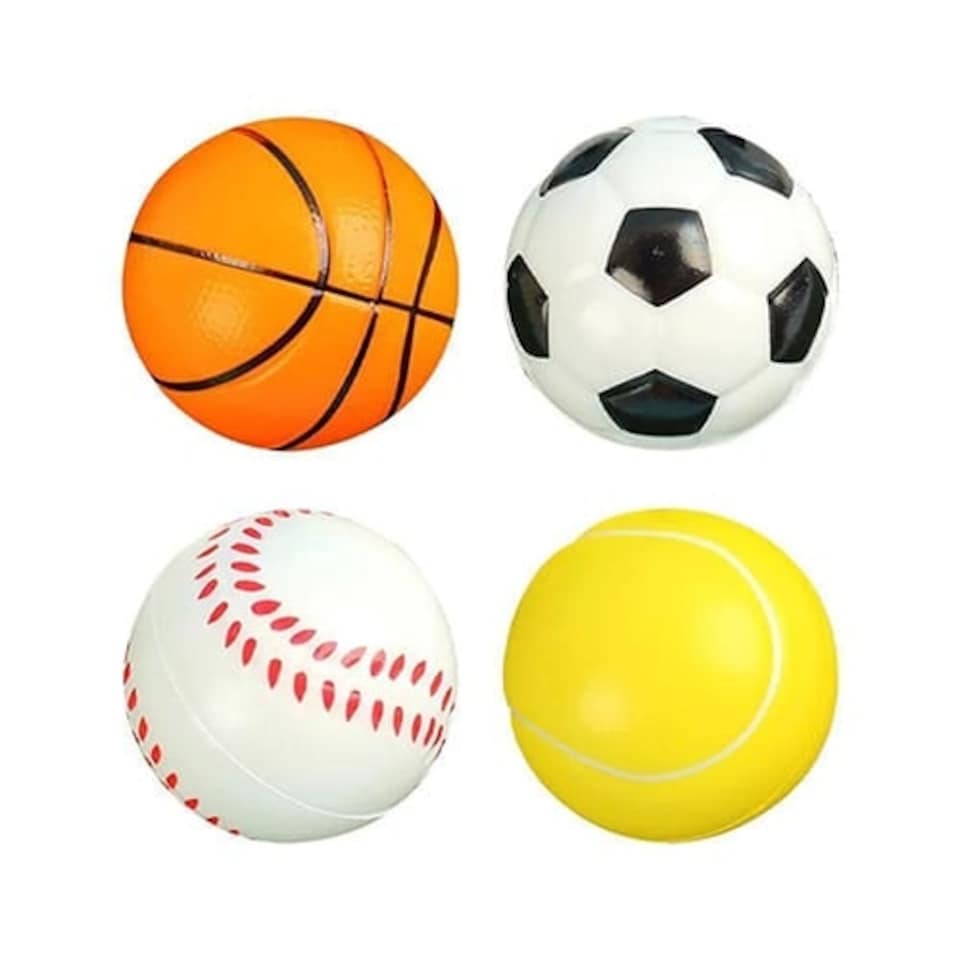 Sports Bouncy Balls 7cm - Pack of 4