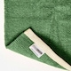 image 5 of Homescapes Dark Olive Cotton Plain Chenille Runner with Natural Trim - 66 x 200 cm | Green | Dark Olive