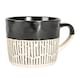 image 5 of Nicola Spring Ceramic Dipped Dash Coffee Mugs - 475ml - Black/Grey | Multi | Black/Grey