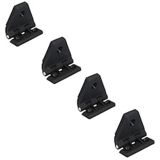 4 Pack Large Black Polyamide Leaf Hinge Reinforced Plastic 80x100mm Italian Black