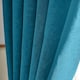image 4 of Chenille Blackout Pencil Pleat Top Curtains 117cm x 229cm Teal | Blue | Teal | 1
