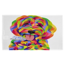 Animal Dog Illustration Pop Art (Kitchen Towel)