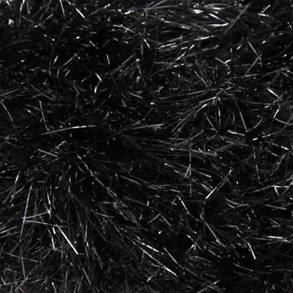 King Cole Black Tinsel Chunky Yarn (Value Pack 12 x 50g Balls) For Crochet, Knitting - 70m per ball