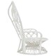 image 4 of Interiors by Premier Grey and White High Back Rattan Peakcock Chair, Rattan Arm Chair, Rattan Patio Chair for Home, Garden