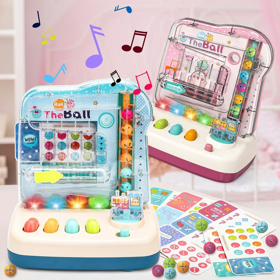 image 1 of Interactive Ball Roll Toy with Music Lights and Sound blue