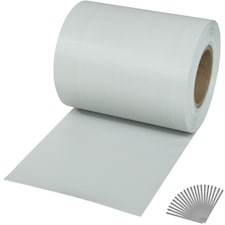 Privacy Film - double-sided print, opaque and tear-resistant, fastening clips included | Grey | light grey | 3500 x 19 x 0,04 cm | 1