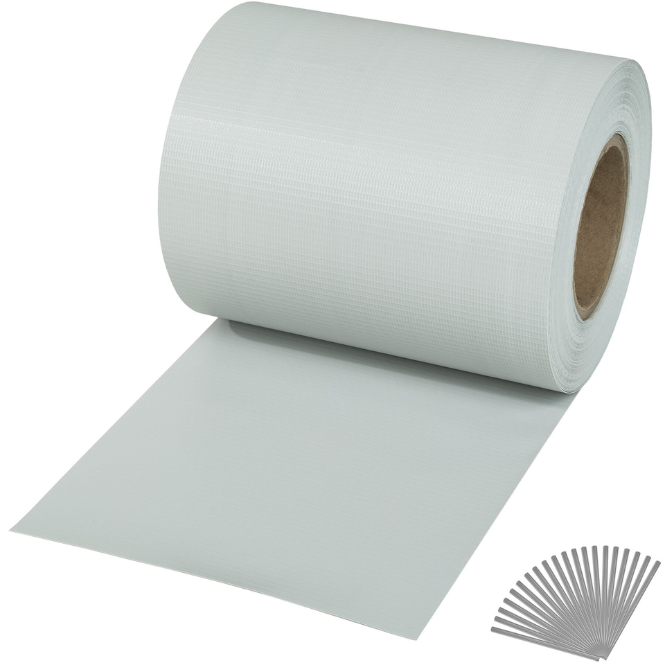 image 1 of Privacy Film - double-sided print, opaque and tear-resistant, fastening clips included | Grey | light grey | 3500 x 19 x 0,04 cm | 1