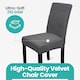 image 6 of Velvet Stretch Chair Covers, Spandex Dining Chair Slipcovers