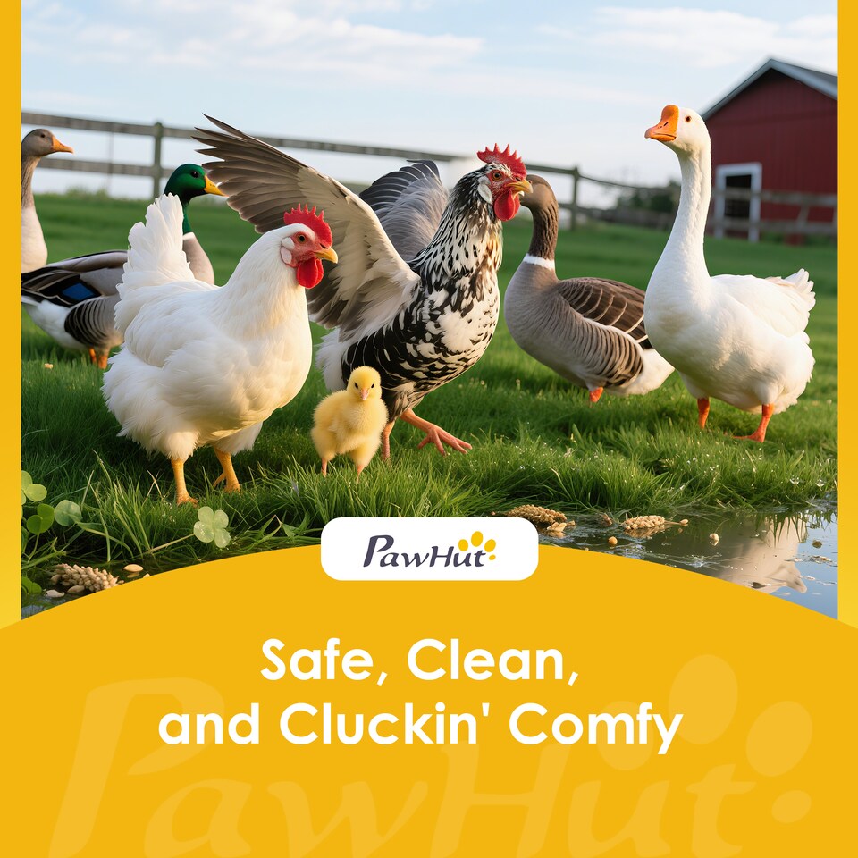 image 1 of PawHut Chicken Coop with Nesting Box, Openable Top, Pull-Out Tray, Yellow