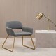 image 3 of Interiors by Premier Grey Dining Chair, High Quality Kitchen Chair, Back & Arm Support Fabric Chair, Easy to Clean Armchair