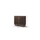 image 2 of Essentials Modern Shoe Storage Cabinet 2 Doors Footwear Stand Rack Unit Cupboard Dark Wenge
