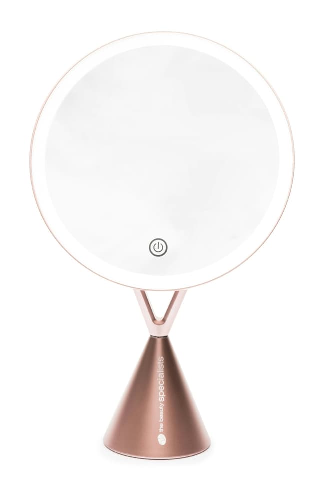 image 1 of HD Illuminated Makeup Mirror with compact magnifying mirror
