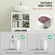 image 3 of HOMCOM Modern Under Sink Cabinet for Basin without or with Pedestal, White White | Gold-tone knobs