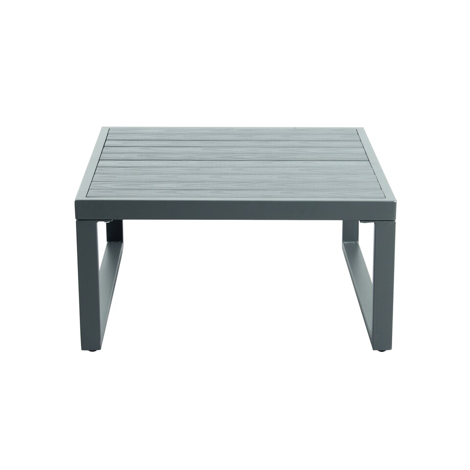 image 1 of Chester Grey Modern Metal Garden Furniture 5 Seat Corner Sofa and Coffee Table Patio Set
