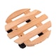 image 8 of Set of 2 30cm Wooden Plant Flower Pot Mobile Mover Trolley Stands