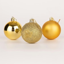 Baubles Deep Gold 6cm, 6pcs Set