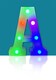 image 3 of Battery Operated RGB Letter   With Remote Control Letter A