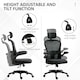 image 3 of Vinsetto Mesh Chair with Headrest, 4D Lumbar Support, Flip-up Arm, Black Black