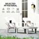 image 5 of Outsunny Set of 2 Resin Reclining Sun Loungers for Garden, Dark Grey 