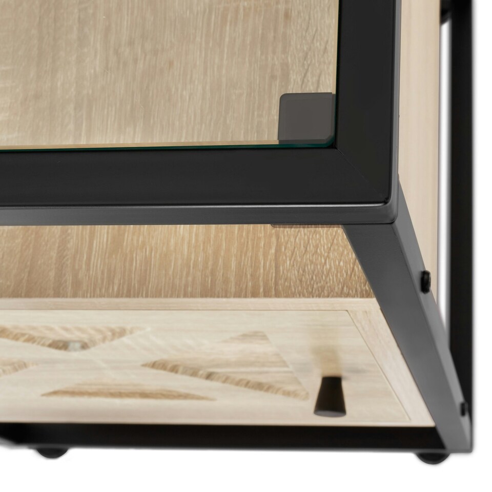 image 1 of Bedside table Kidderminster 40x43x60.5cm with shelf & cupboard Brown | Light Wood